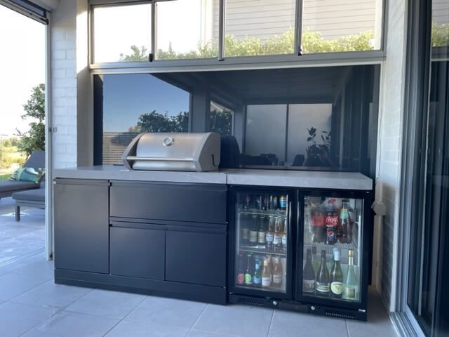 A Kitchen With a Grill and a Refrigerator — Tuggerah Lakes Glass In Tumbi Umbi, NSW
