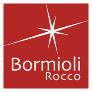 Il logo Bormioli Rocco presenta un'icona a forma di stella bianca sopra il testo su uno sfondo quadrato rosso.
