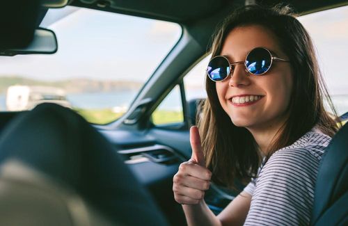 A Happy Teen in a Car — Indianapolis, IN — Hollander, Jay A