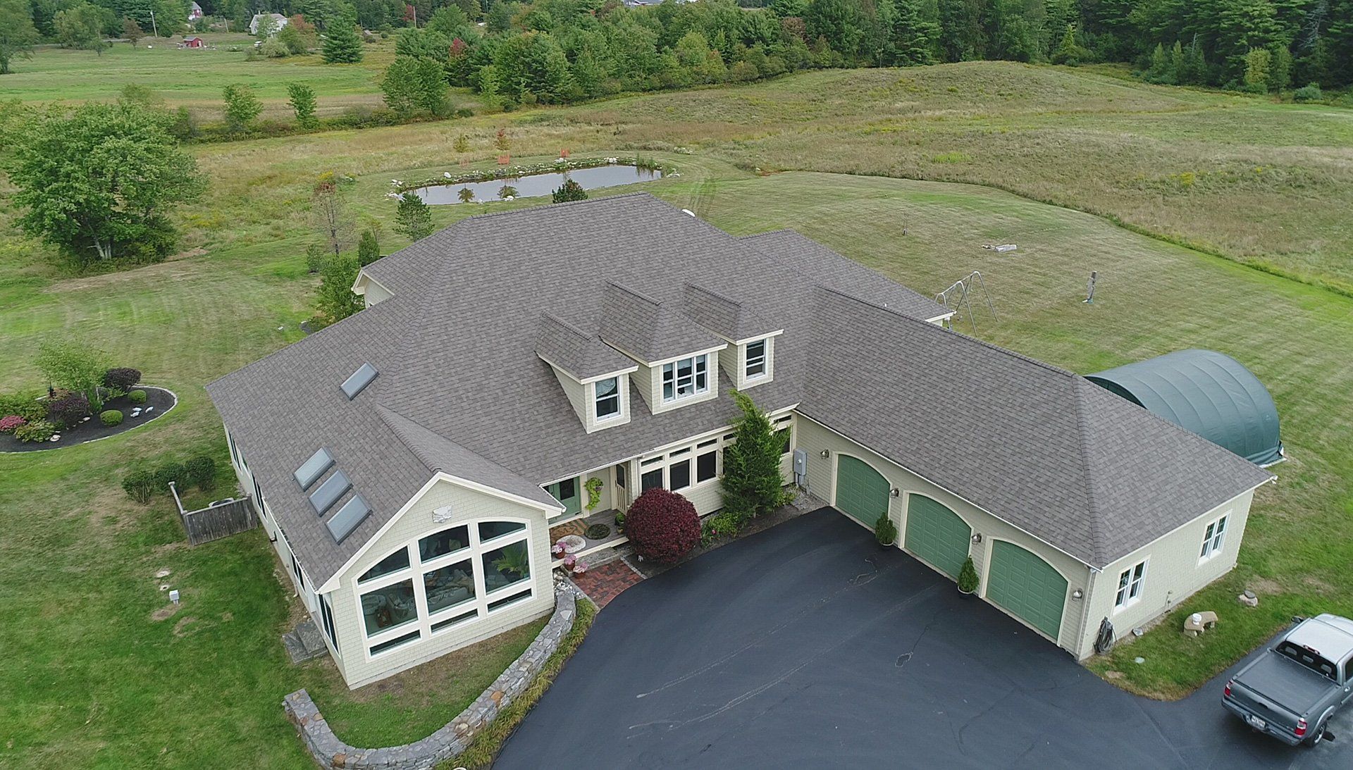 Large Home & Connected Garage With New Asphalt Shingle Roofing