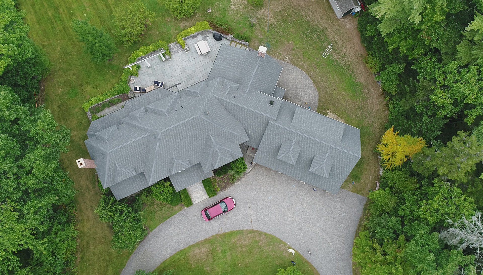 Grey Asphalt Shingles on Large Home Roof Replacement