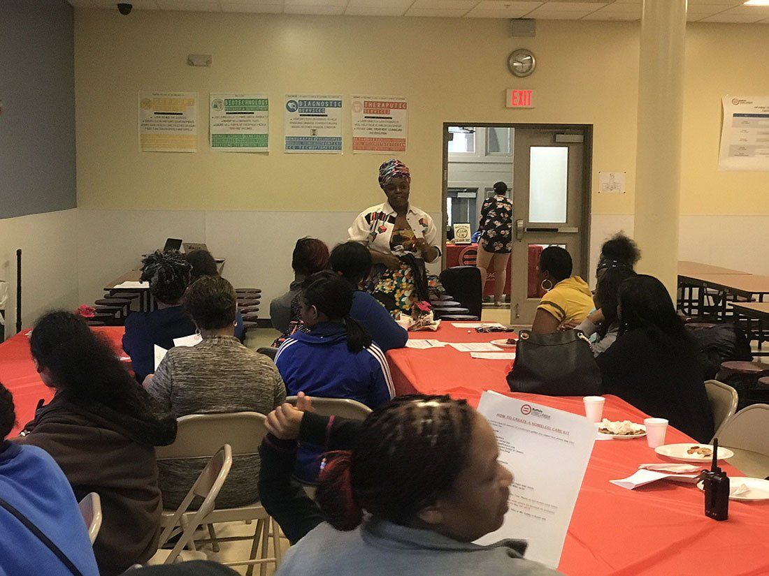 teacher with students