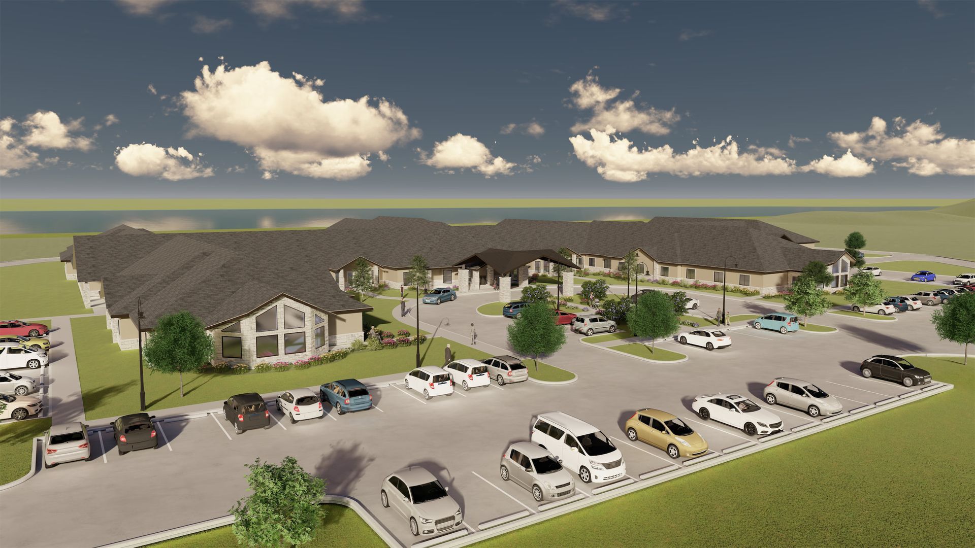 A staff break room from a senior care facility 