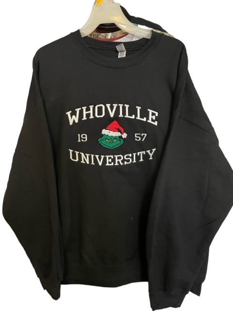 A black sweatshirt with 