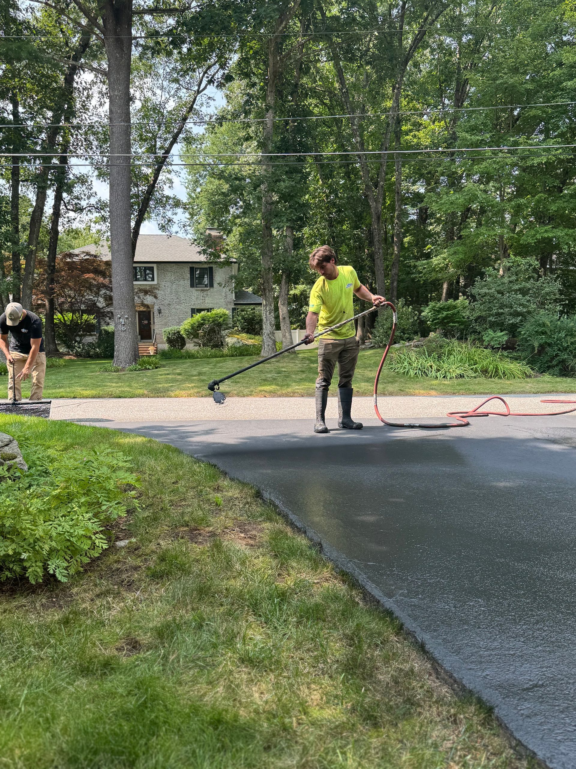 Seal Coating for Asphalt Street – Brookfield, MA – Grindstone Sealcoating