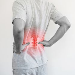 Person with back pain