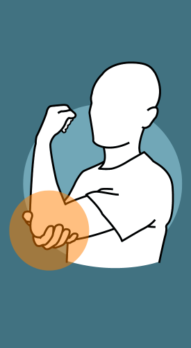 person with pain in the Elbow,  Hand, or  Wrist Pain