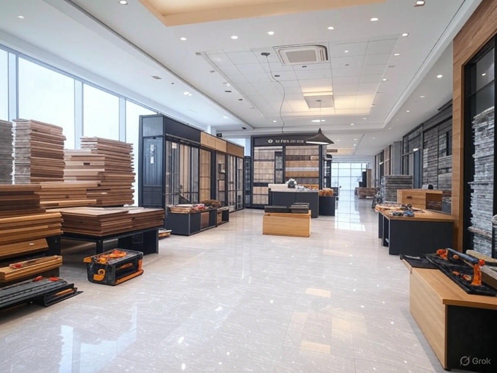 A kitchen with wooden cabinets , black counter tops , stainless steel appliances and a large island.