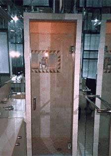 Custom Angle Frameless Shower Designs — Shower Area 18 in Santa Clarita, CA