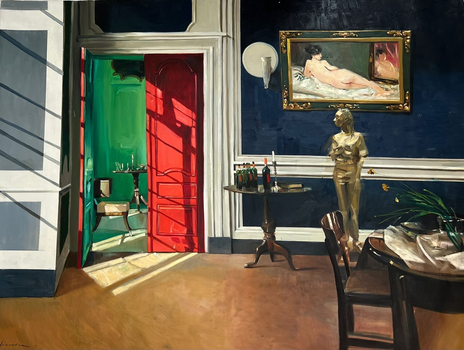 Golden woman and the door - Ruben Saavedra