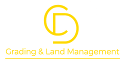 Yellow CD logo with "Grading & Land Management" below.
