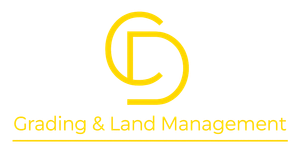 Yellow CD logo with "Grading & Land Management" below.