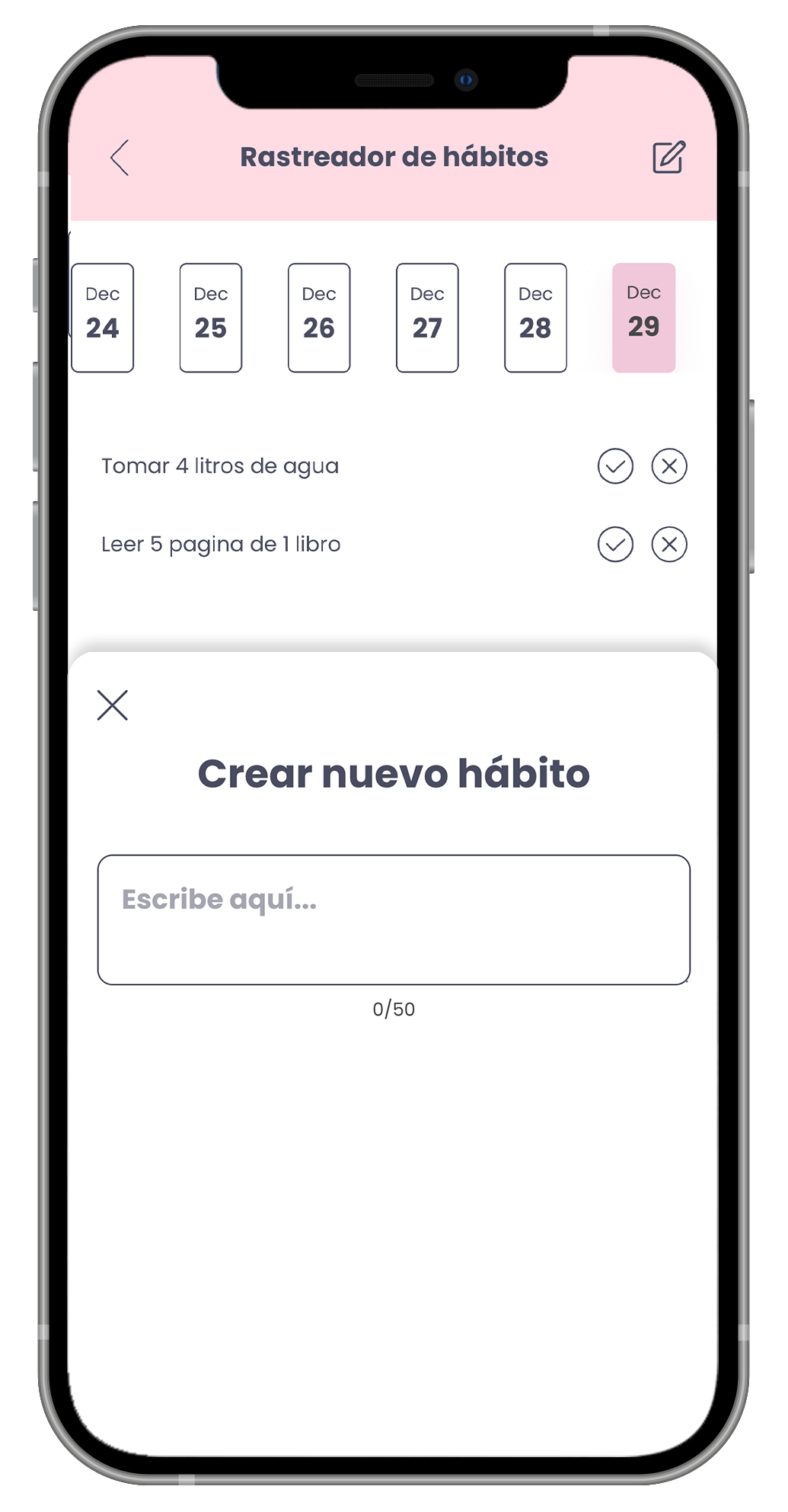 Stronger You App meal plan screen
