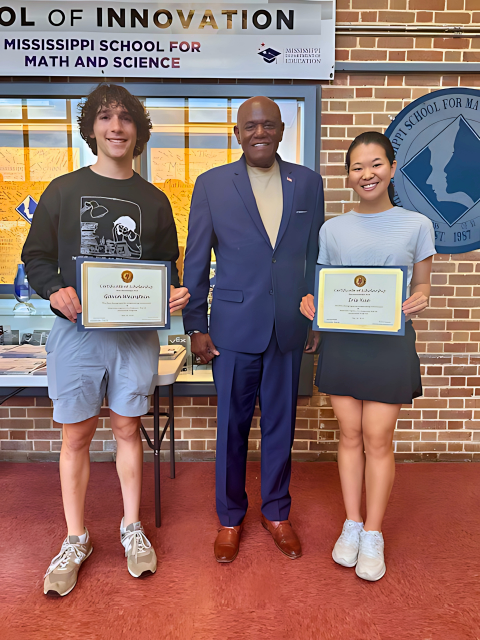 Robert Bishop American Legion Post 69 with scholarship winners