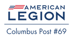 The logo for the american legion columbus post # 69