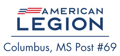 A logo for the american legion columbus ms post # 69