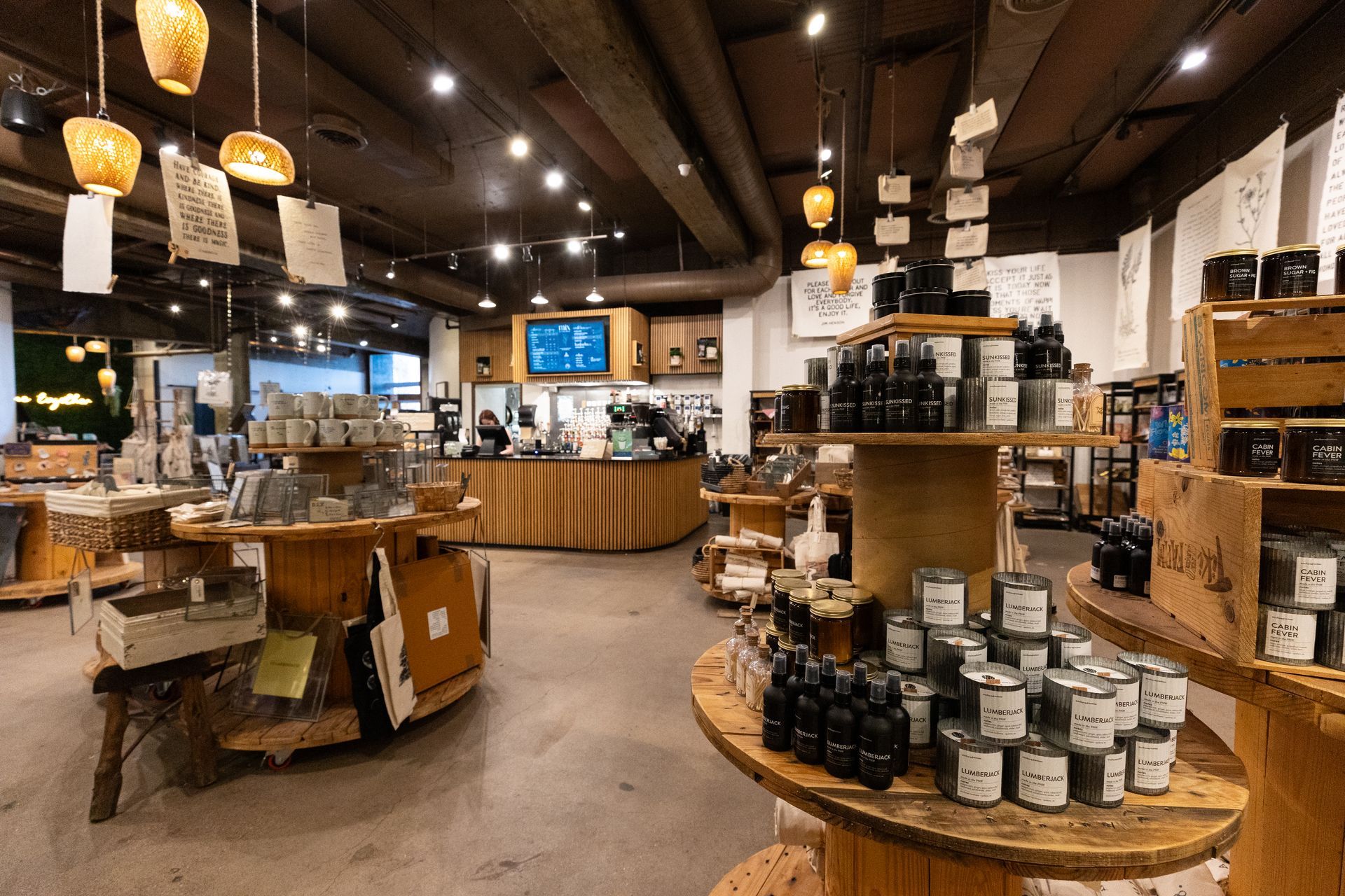 A store filled with lots of shelves and tables.