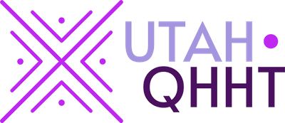 Utah QHHT logo with a purple geometric design and text.