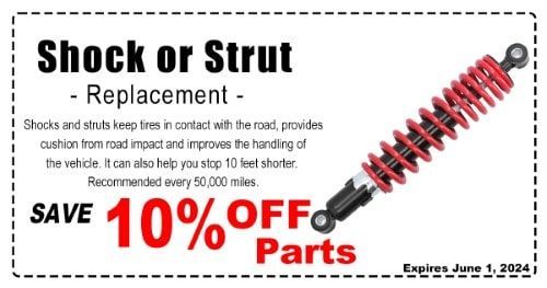 Shock or Strut Replacement Coupon
