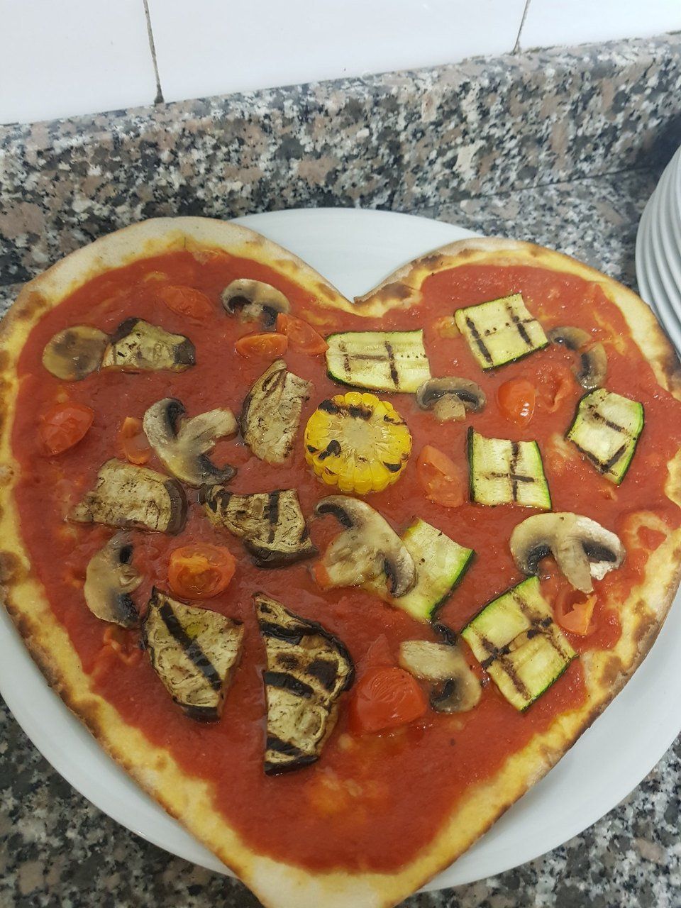 pizza a forma di cuore