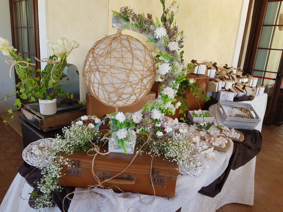 allestimento angolo bomboniere