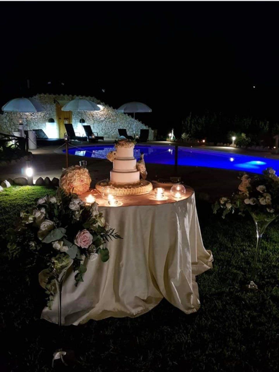 allestimento in piscina evento