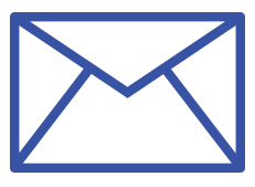 Blue envelope icon.
