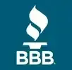 The Better Business Bureau (BBB) logo, featuring a white stylized torch icon above the letters 