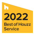 a yellow Logo that says  best of houzz service in St. Louis, Missouri