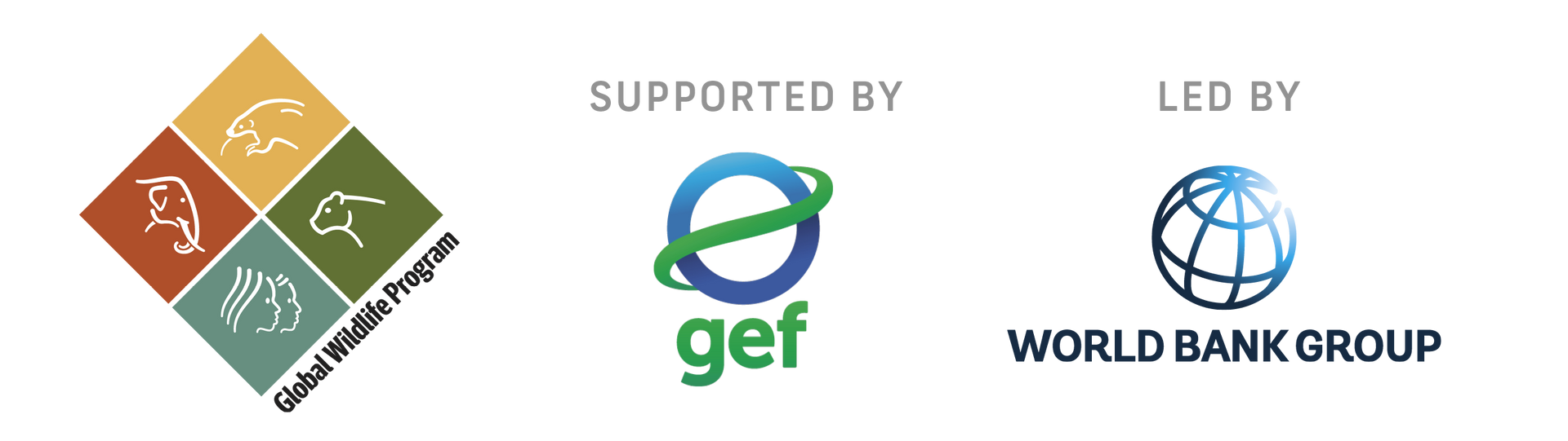 Logos for supported by gef and led by world bank group