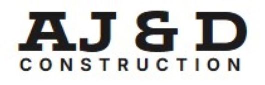Logo of "AJ & D CONSTRUCTION" in black text.