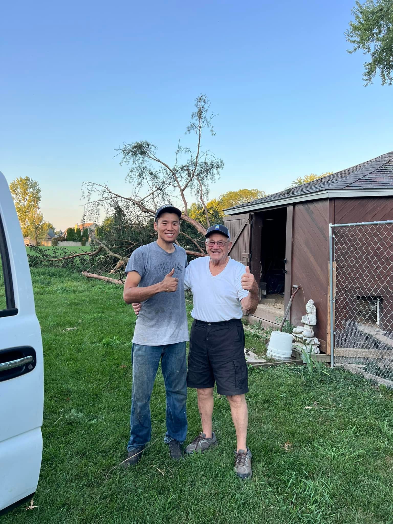 MGL Tree Services with satisfied client in Porter County, Indiana