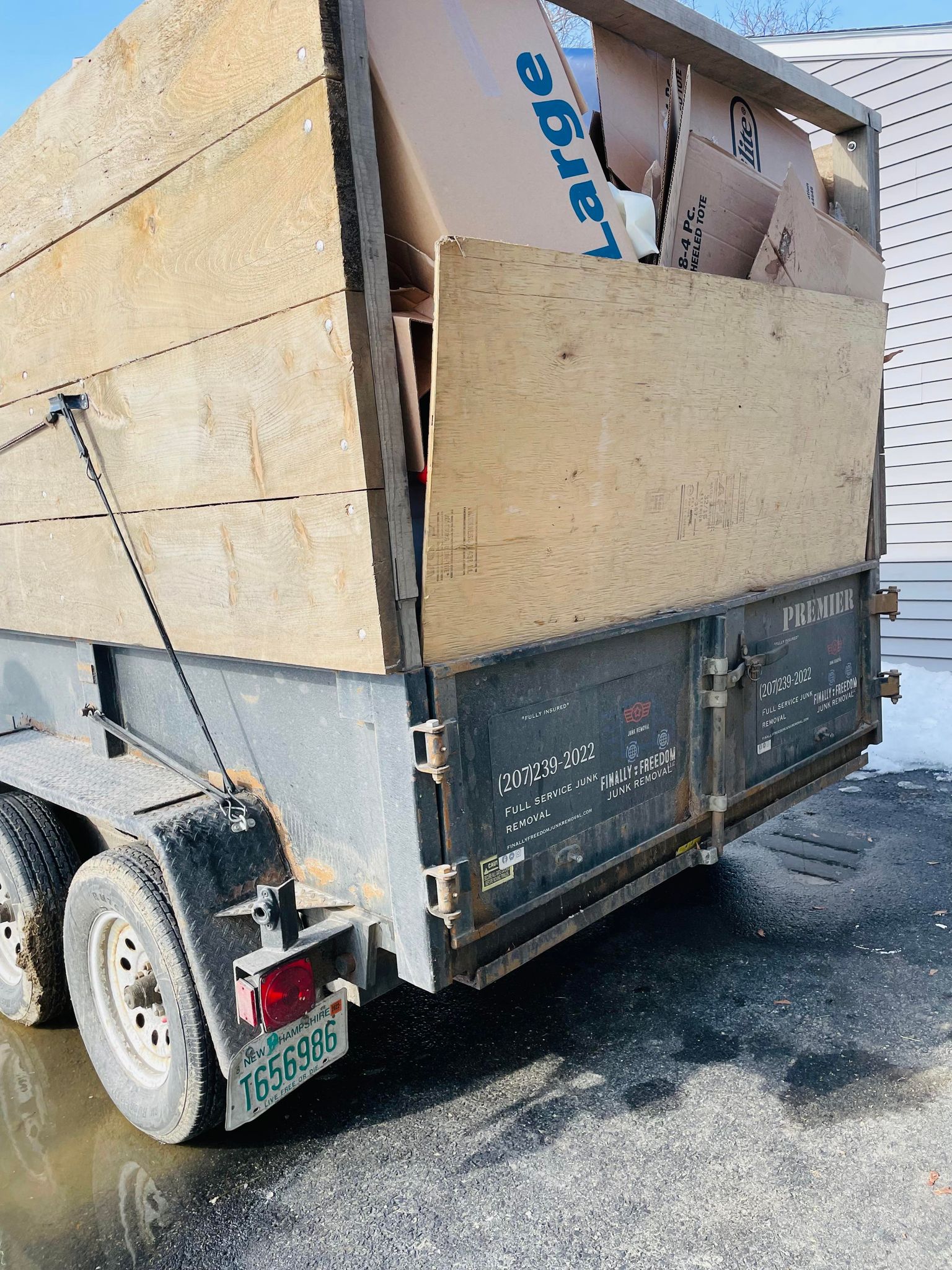 trailer full of junk