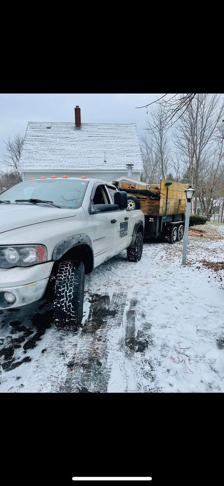 loading up junk in the winter