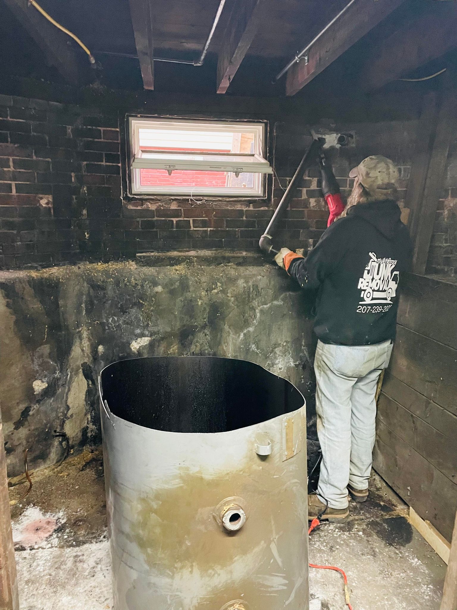 demolition of a big water tank
