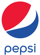 A red , white and blue pepsi logo on a white background.