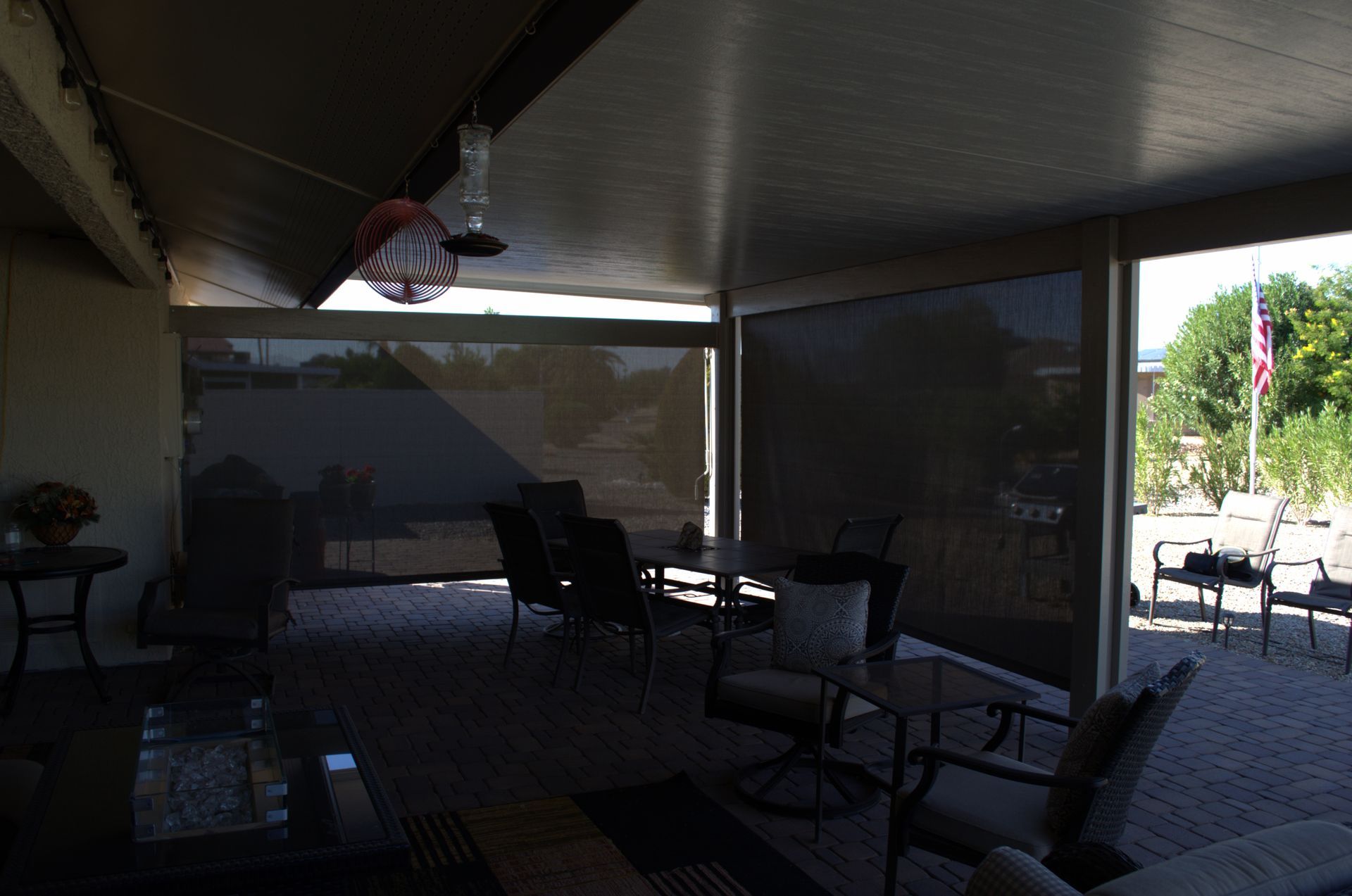 Elegant privacy screen installation in Mesa, offering serene outdoor living spaces.