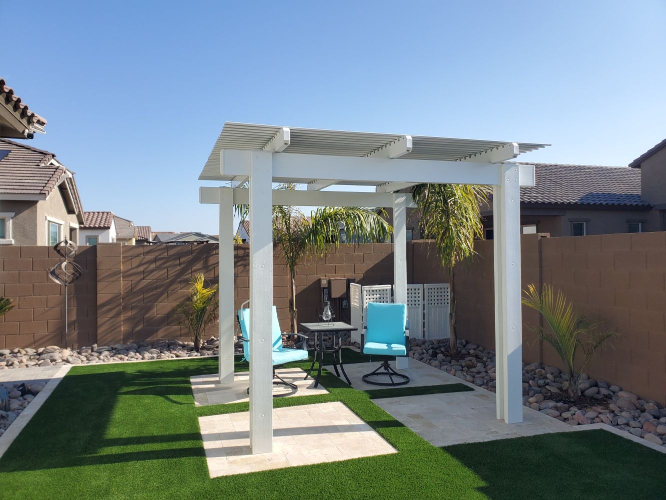 Versatile Solara Adjustable Patio Cover allowing customizable sunlight control in Phoenix, AZ.