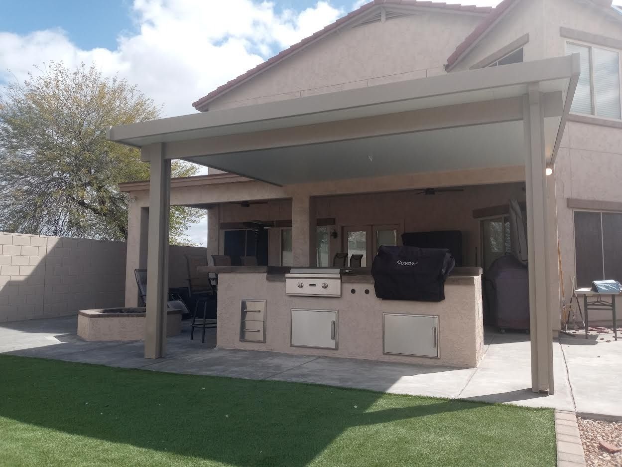 Sleek Solid Insulated Patio Cover, offering optimal UV protection and insulation.