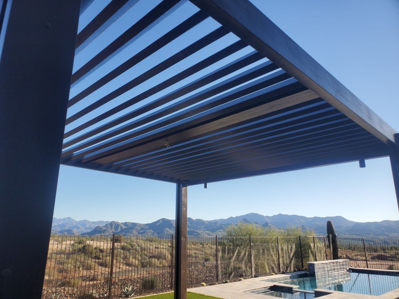 Custom-designed patio shades by Southwest Patio, perfect for the unique climate of Gila Bend.