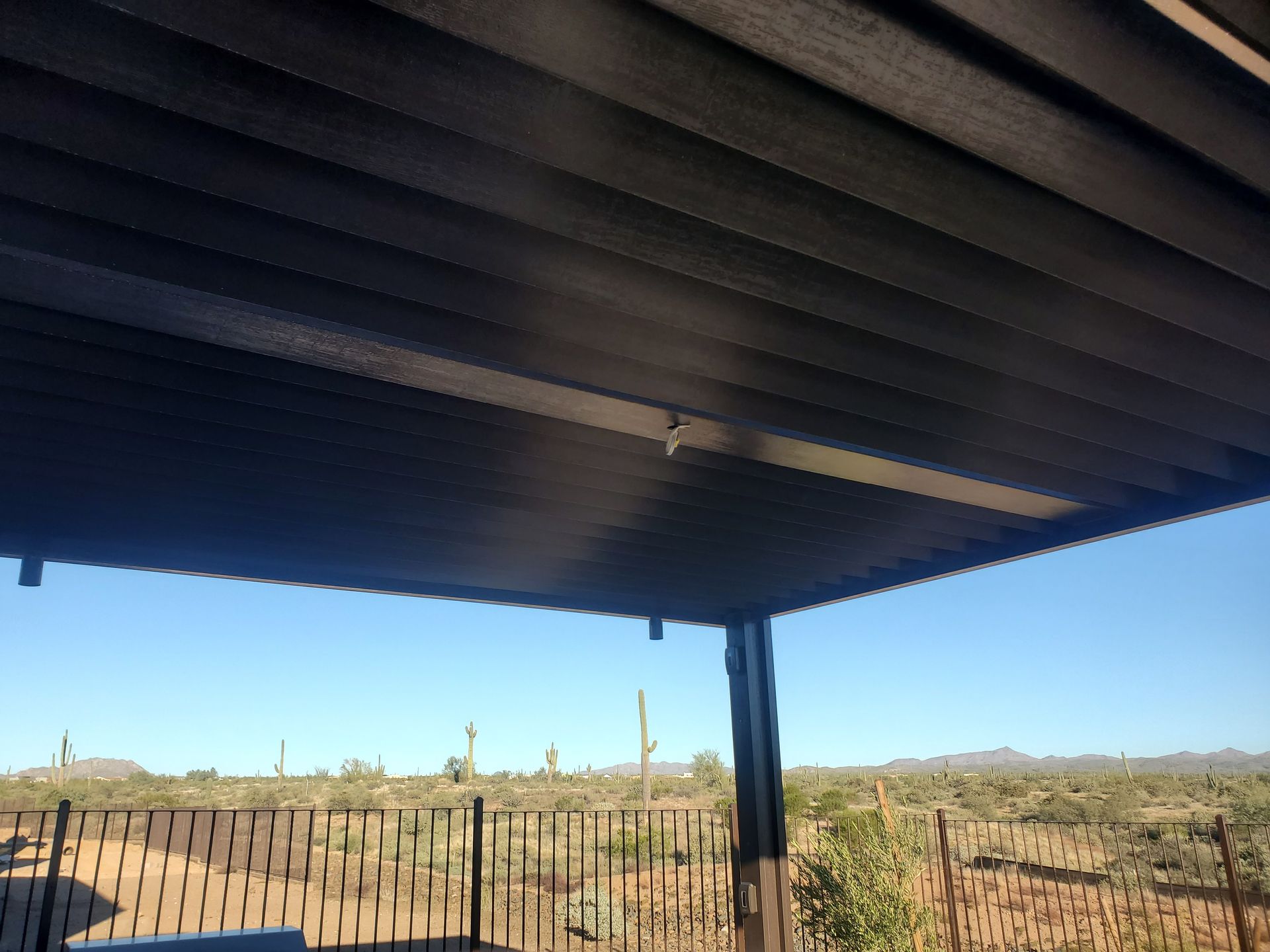 Southwest Patio's custom patio shade cover, enhancing leisure time in a Maricopa backyard.