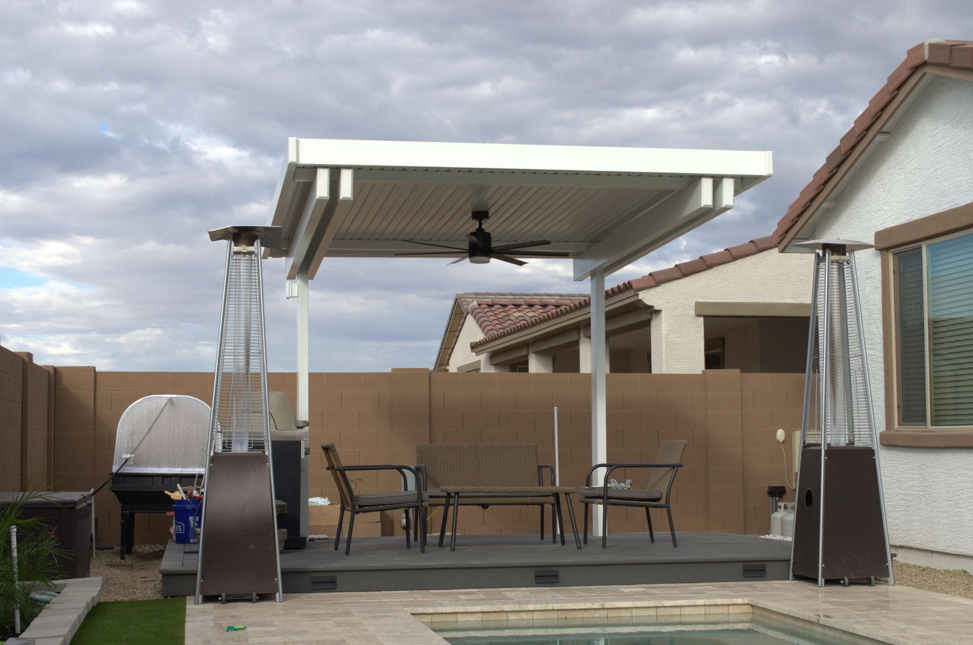 Payson retreat featuring a bespoke Southwest Patio awning, integrating natural beauty with shade technology.