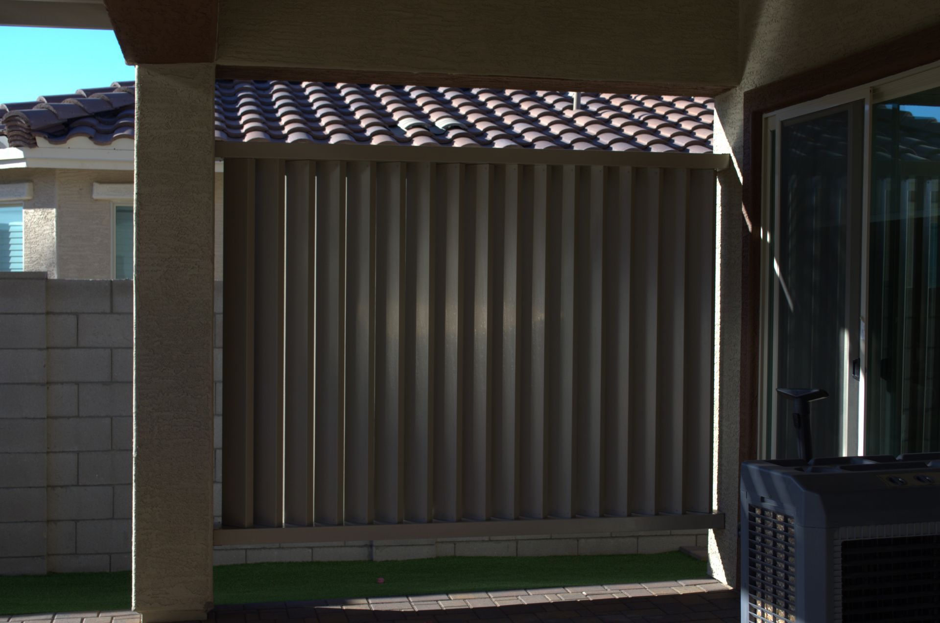Non-traditional patio cover in Maricopa, offering a creative shade solution by Southwest Patio.
