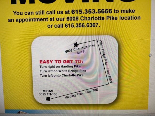 Map - Nashville, TN - Midas Tire & Auto Service