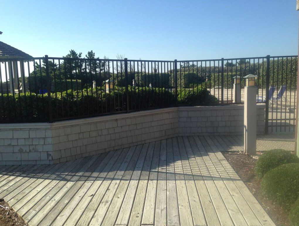 Aluminum Fence With Plated Post — Elizabeth, NC — Albemarle Fence & Rail, Co.
