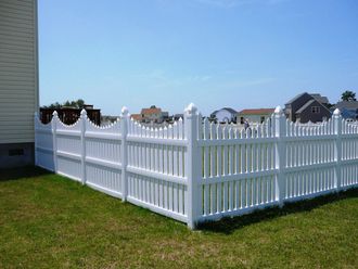 Brown Vinyl Coated Chain Link Fence And Dog — Elizabeth, NC — Albemarle Fence & Rail, Co.