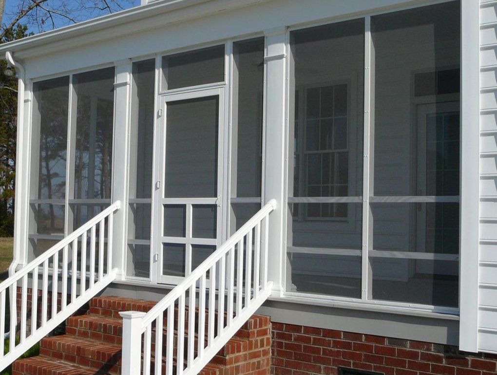 Vinyl Stair Rails And Screen Porch — Elizabeth, NC — Albemarle Fence & Rail, Co.