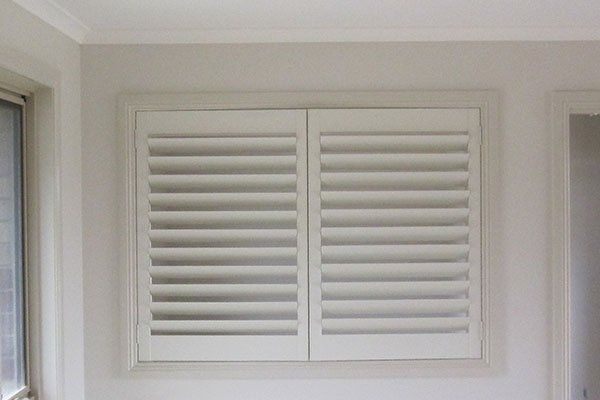 White Closed Shutter — Warragul, VIC — Countrywide Curtains & Blinds
