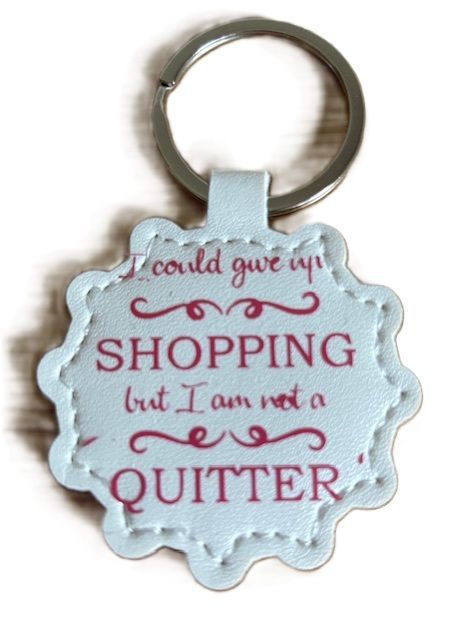 Sleutelhanger wit van PU leer Shopping