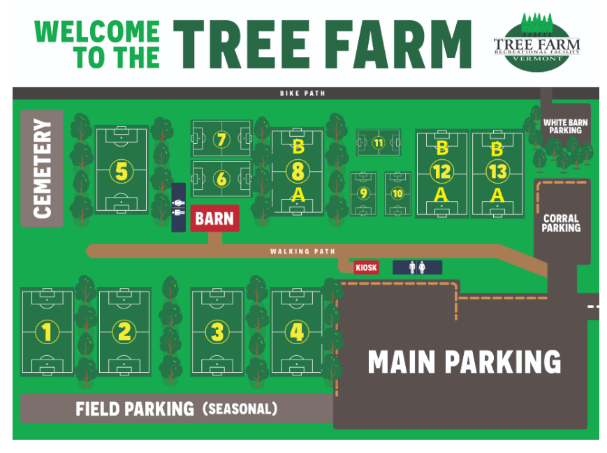 essex tree farm soccer field map